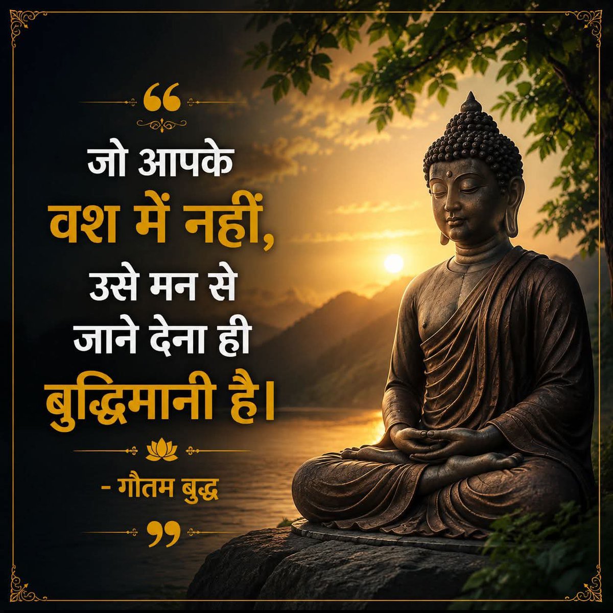 RajeevkumarAAP's tweet photo. जीवन में हर चीज़ हमारे नियंत्रण में नहीं होती। जो बदल नहीं सकता, उसे स्वीकार कर मन से मुक्त कर देना ही आंतरिक शांति और सच्चे सुख का मार्ग है। 
#नमोबुध्दाय_जयभीम 
#LifeQuotes #HindiQuotes #Motivation #InnerPeace #LetGo #LifeLessons #Wisdom #Spirituality #PeaceOfMind https://t.co/3KNs5e1ZGg