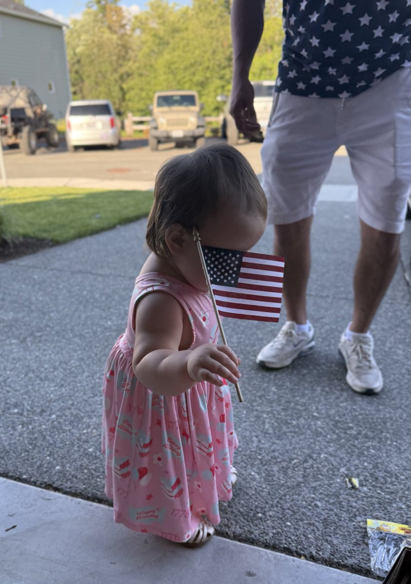 AllOneEssence's tweet photo. Happy Birthday USA! 🇺🇸
250 started off absolutely amazing and this was hands down the BEST 4th of July ever…..I’ve missed seeing fireworks up close like that!
The last year was such a happy and amazing time watching my perfect baby girl growing up. I can’t wait for the rest of year 250! 🥳 She had the absolute best time hanging out with everyone and watching the fireworks. She looked adorable in her Happy Birthday America dress with 1776 on it! ❤️