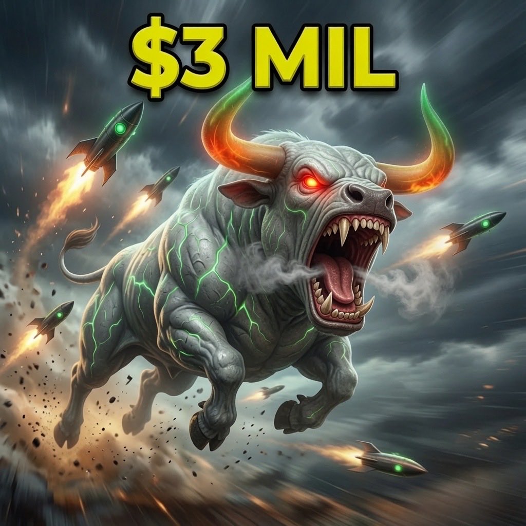 LeviCryptoGuy's tweet photo. ITS OFFICIAL!! 

WE JUST SMASHED 3 MIL!!! 

solana:6baGyq4HLbUn93MQUGFqBktpXP8BRjpoxSsAap4ppump IS ON A LEGENDARY RUN! 

YOU CANT STOP THE BULL!!! https://t.co/7mW7RqteXc