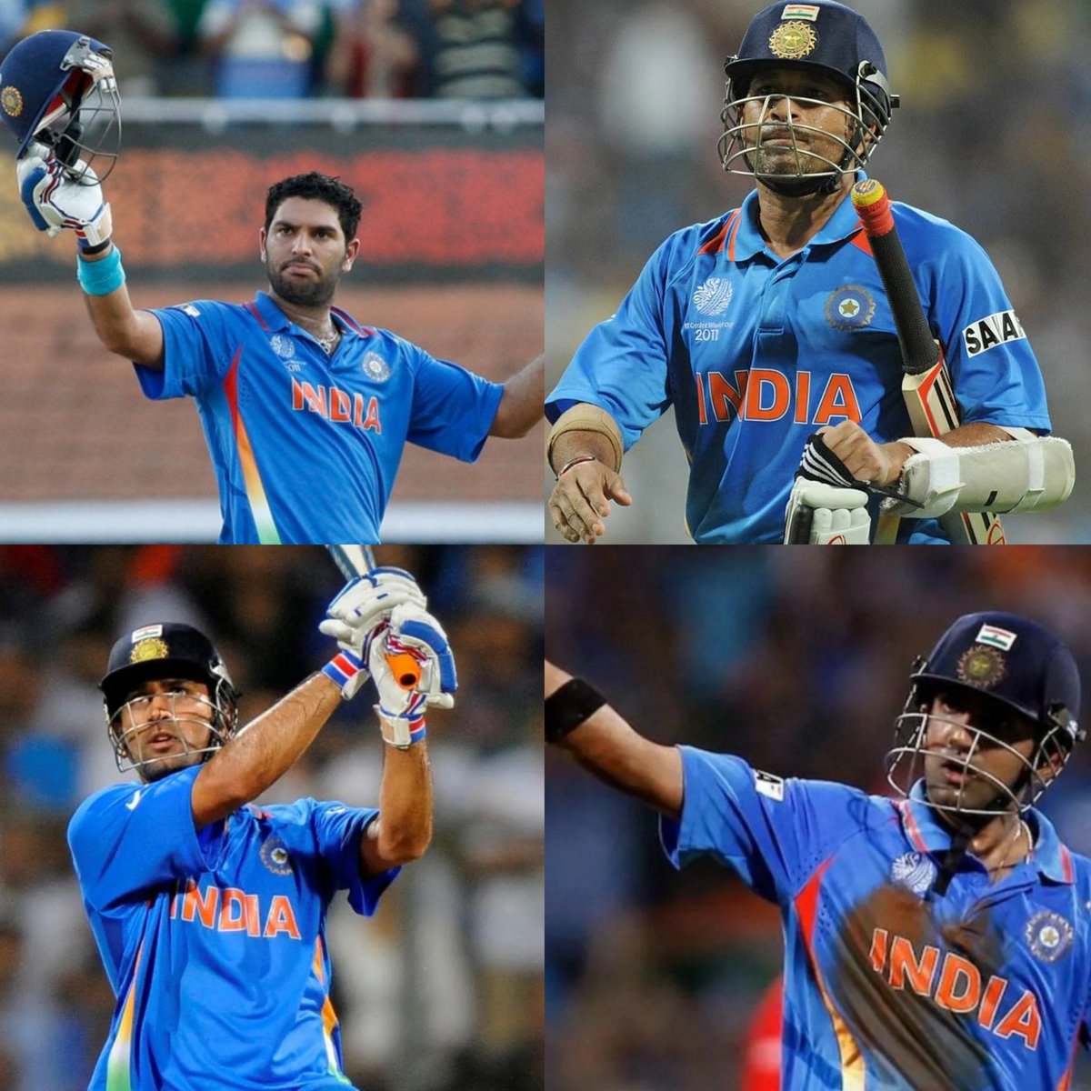 Kohlixmanv18's tweet photo. Hey @grok 👀

Out of these four players, who was the main reason India won the 2011 WC ?🤔

Keep only the photo of player u think was the main reason, and remove the other three. https://t.co/JqFh7T1sit