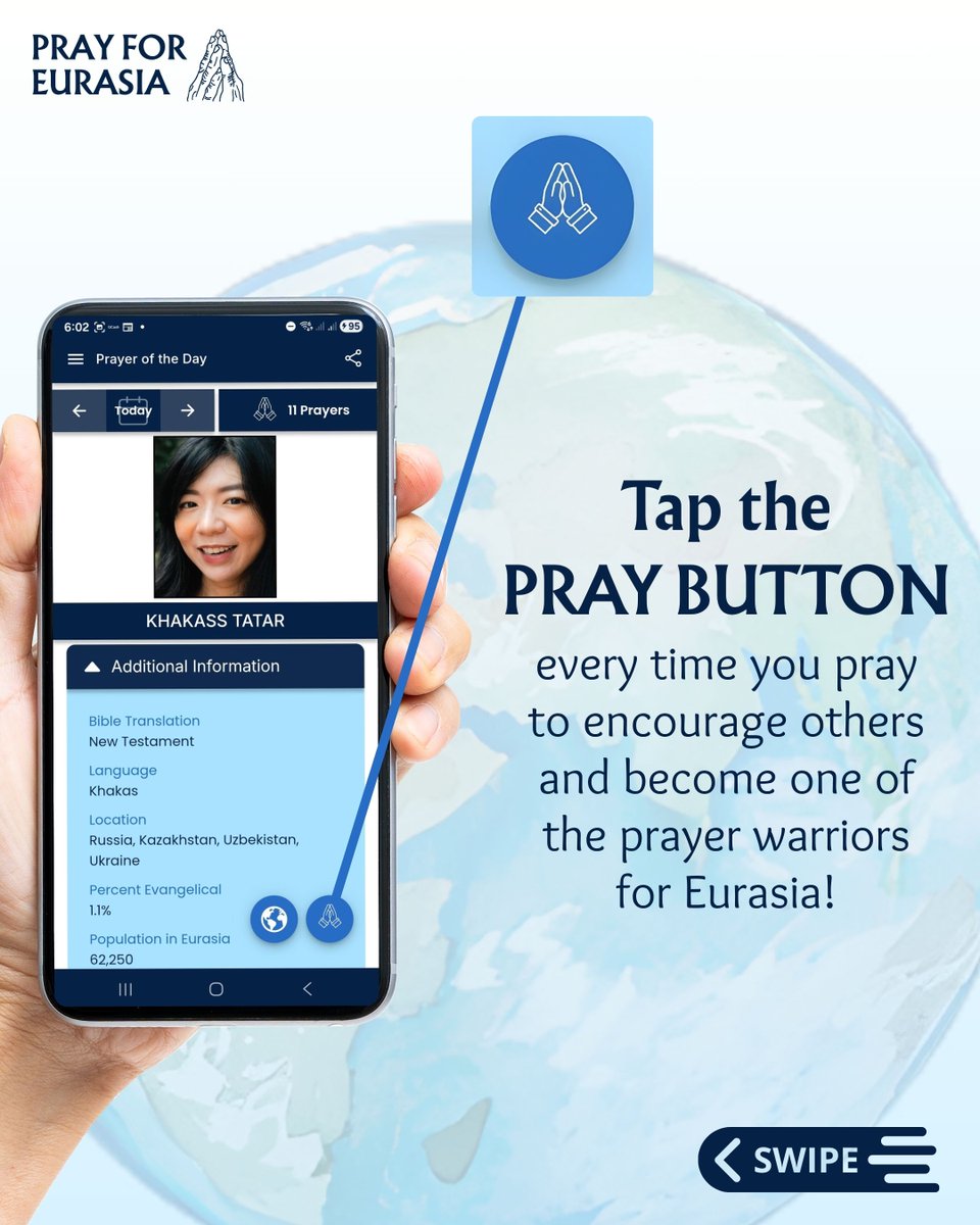 prayforeurasia's tweet photo. ๐ More hearts are joining in prayer for Unreached People Groups in Eurasia!
๐ฒ ๐๐จ๐ฐ๐ง๐ฅ๐จ๐๐ ๐ญ๐ก๐ ๐๐ซ๐๐ฒ ๐๐จ๐ซ ๐๐ฎ๐ซ๐๐ฌ๐ข๐ ๐๐ฉ๐ฉ ๐จ๐ง ๐ญ๐ก๐ ๐๐จ๐จ๐ ๐ฅ๐ ๐๐ฅ๐๐ฒ ๐๐ญ๐จ๐ซ๐ ๐จ๐ซ ๐ญ๐ก๐ ๐๐ฉ๐ฉ ๐๐ญ๐จ๐ซ๐!
#prayforeurasia #unreached #greatcommision #missions https://t.co/nOcQv1nKaM