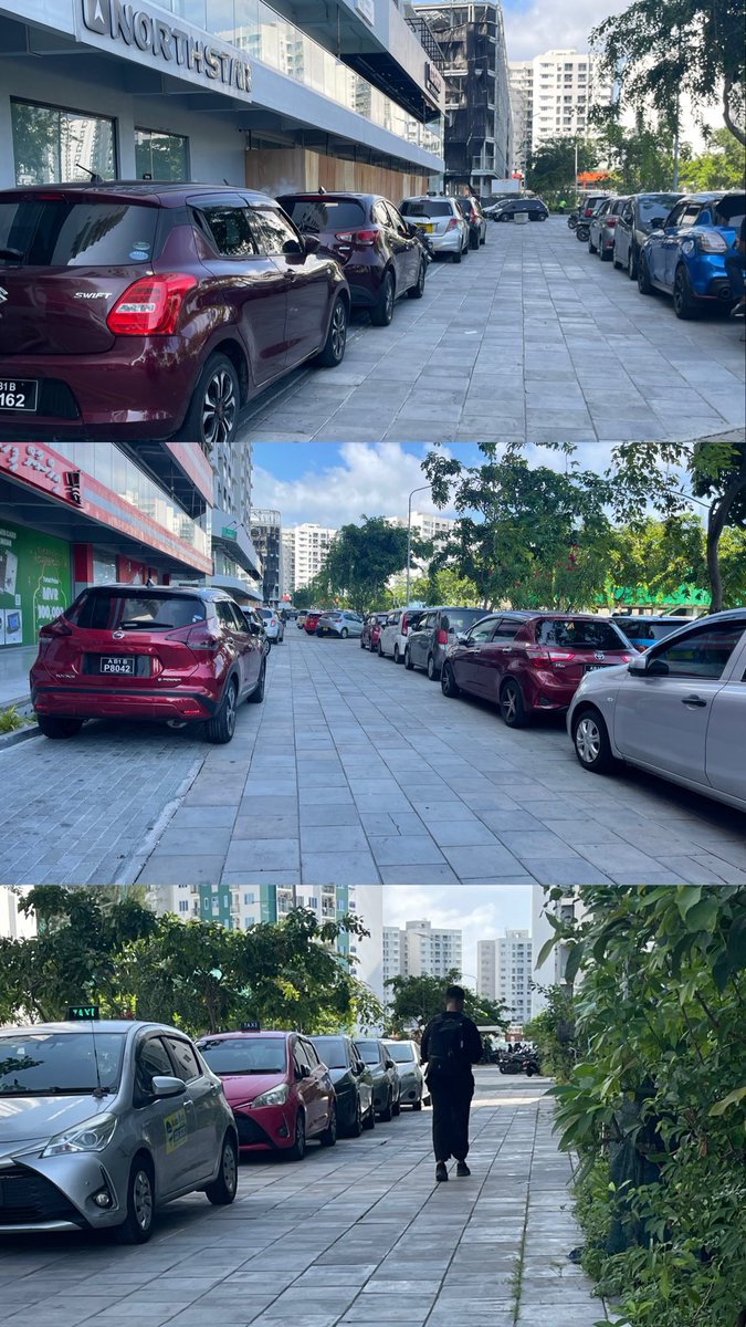 _Aku_23_'s tweet photo. Car park koffa huri ehves pavement ehga cone nujahaa mihury ei huhdha kameh veema tho @TrafficPoliceMv? Cycle thah clear kuraagothah car thah clear nukureveny keehvebaa https://t.co/z2MAK0ifmz