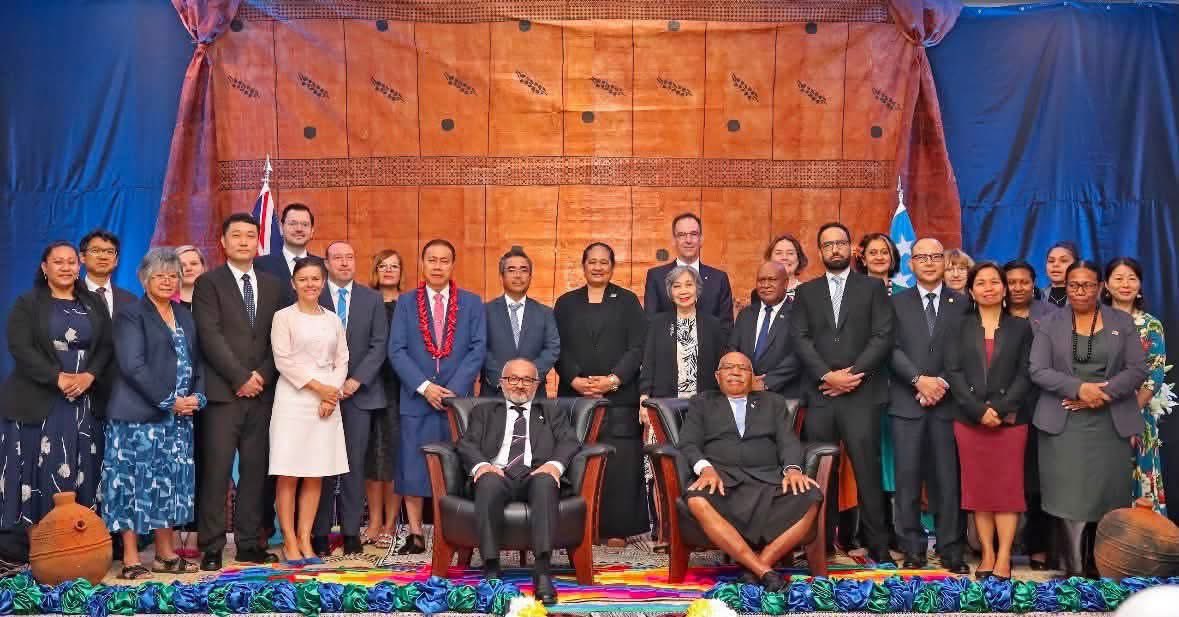 MYHCSuva's tweet photo. His Excellency Nor' Azam Mohd Idrus, High Commissioner of Malaysia, attended the Official Traditional Ceremony of Welcome for the Honourable Mathew Wale, CBE, Prime Minister of the Solomon Islands, in Suva on 1 July 2026 https://t.co/ye14kf9Jhj
