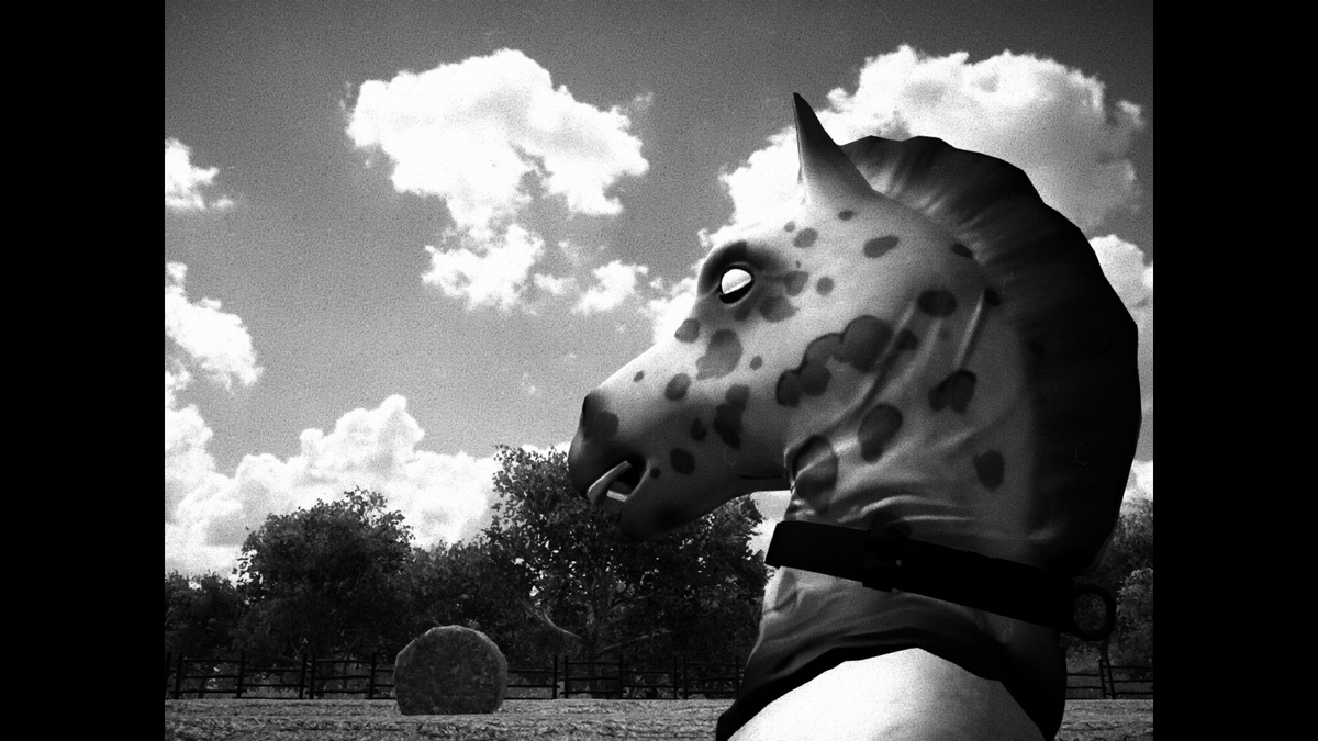 gamespark's tweet photo. 公式日本語実装のSteam発禁ホラー『HORSES』は、本当に“危険な問題作”なのか？悪趣味な白黒サイレント映画を観るような3時間
https://t.co/VtD65Cya4K https://t.co/PfBNrwdqoP