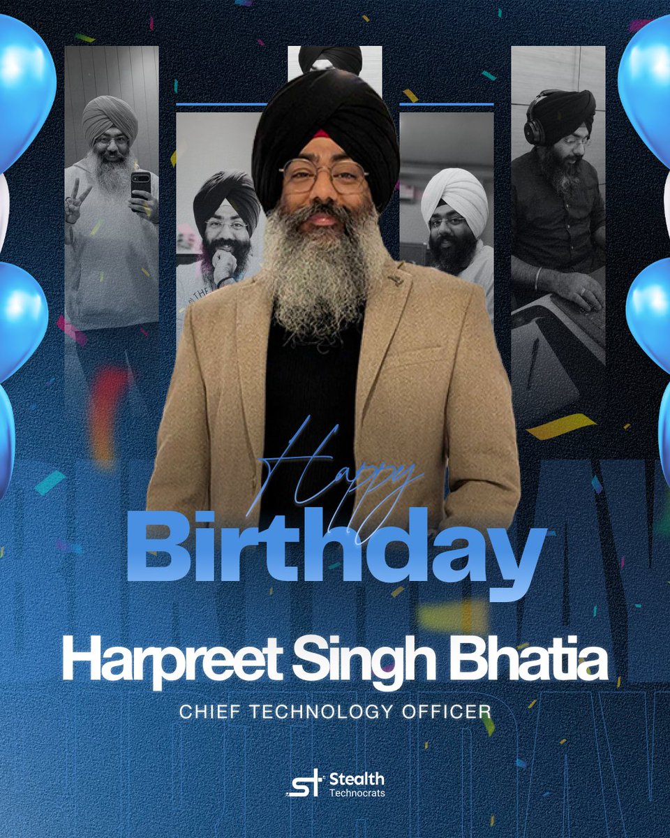StealthtechST's tweet photo. 🎉 Happy Birthday to our CTO, Harpreet Singh Bhatia! 

🥳 Your leadership, technical brilliance, and positivity inspire us every day. Wishing you a year of success, innovation, good health, and happiness! 🚀💙 

#HappyBirthday #TeamStealth https://t.co/pz0jp5PsZD