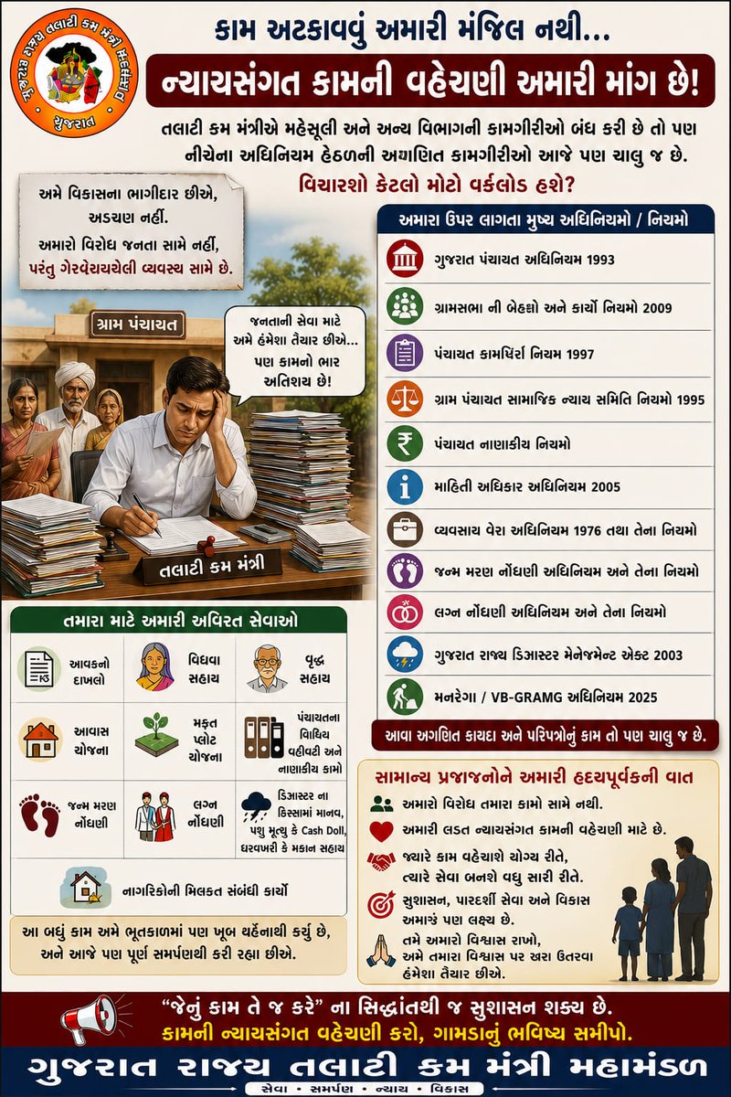 GRTMM1's tweet photo. અમારી બસ એક જ માંગણી..
જોબચાર્ટ સ્પષ્ટ કરો સરકાર...
@CMOGuj @Bhupendrapbjp @sanghaviharsh @irushikeshpatel @MLASanjaysinh https://t.co/XgkM9w125t