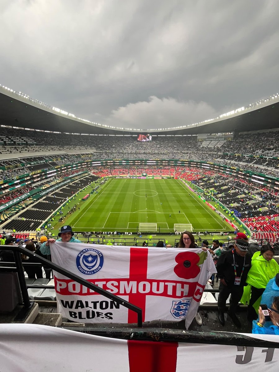 AJPFC's tweet photo. #pompey at the Azteca something else this https://t.co/wGKREDBIRh