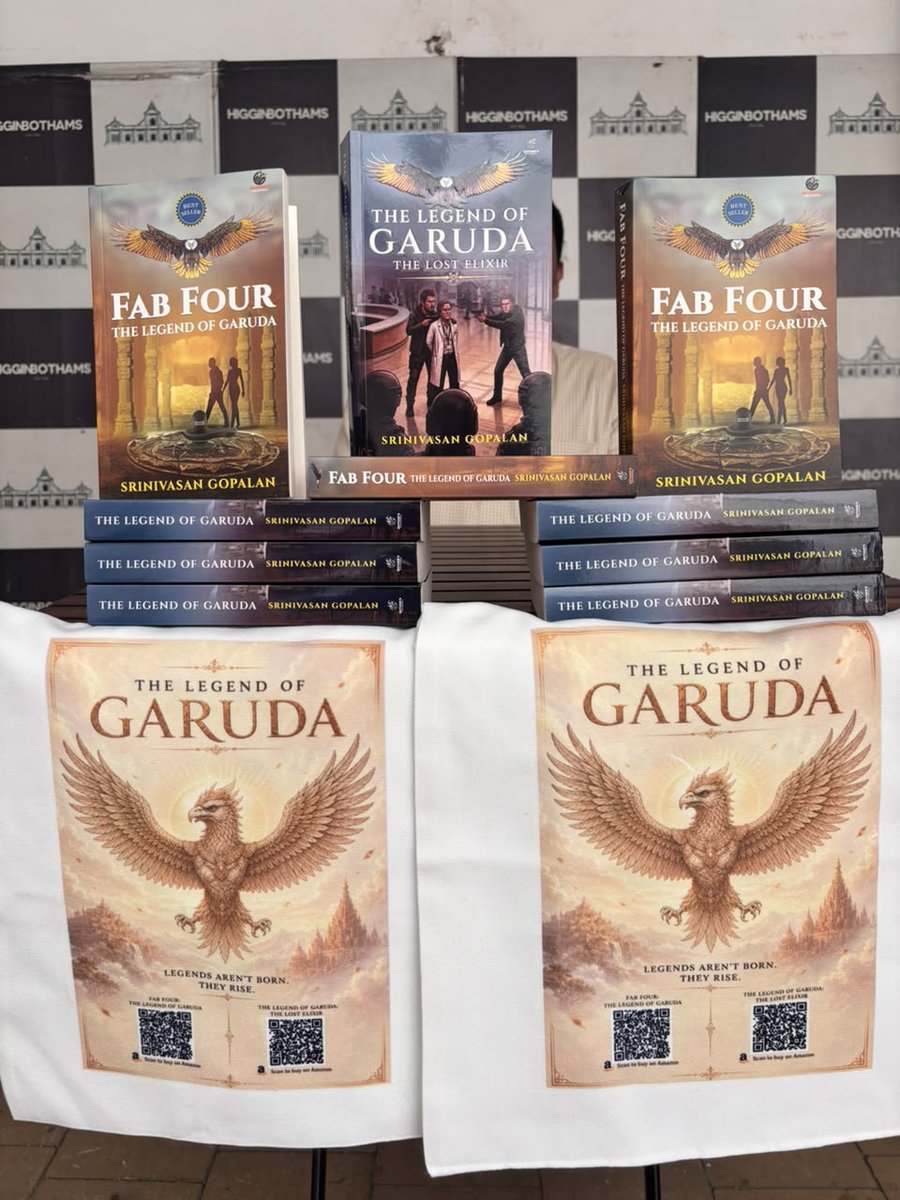 Authors_Channel's tweet photo. 🦅 The Legend Continues...
Step into a world of ancient mysteries, unforgettable adventures, and the timeless legacy of Garuda.
✨ Discover the saga that's inspiring readers across India.
#TheLegendOfGaruda #FabFour #TheLostElixir #SrinivasanGopalan #FantasyFiction https://t.co/lPZlquUlnT