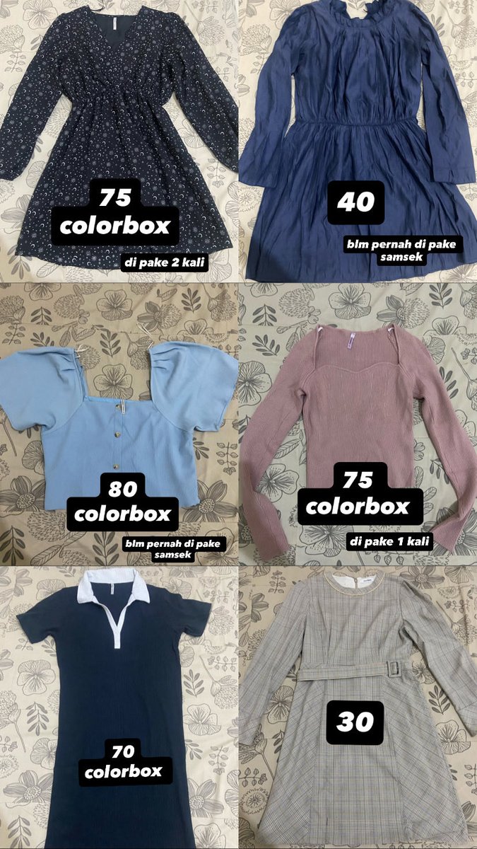 aniinndyaaaa's tweet photo. haiii aku ada dress dan atasann colorbox cuma dibawah 100 ribu ajaa, boleh di nego lagii yaa kalau minatt🫰🏻🫰🏻 https://t.co/9GtIsPAoJk