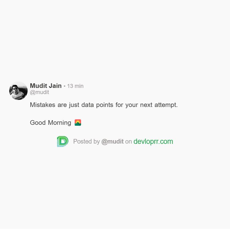 Mudit (devloprr.com) tweet media