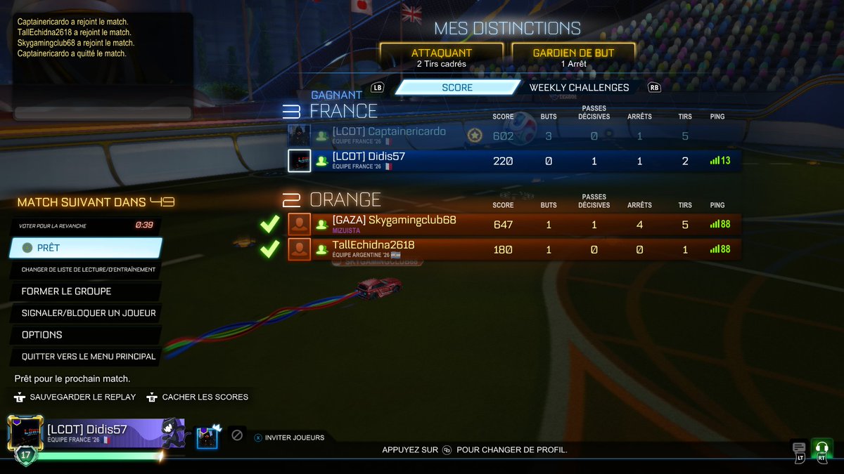 Didis175's tweet photo. Bonjours tout le monde 🥰
Sa fait longtemps que j'ai pas poster mais sa reviendra en petit à petit 🥰
Pour aujourd'hui je vous publie quelque partie que j'ai faite avec mon chéri @RicardoYamato57 sur #RocketLeague 🥰
#Team #Duo #Victoire #Équipe https://t.co/ezxdlkKtSw