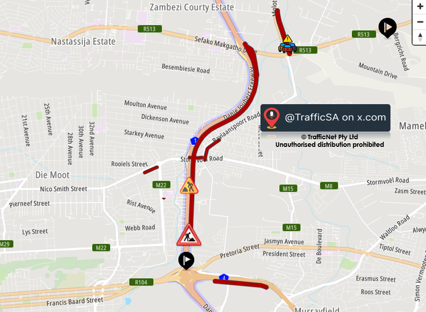 TrafficSA's tweet photo. Pretoria - N1 South https://t.co/JGFEQkDvYg