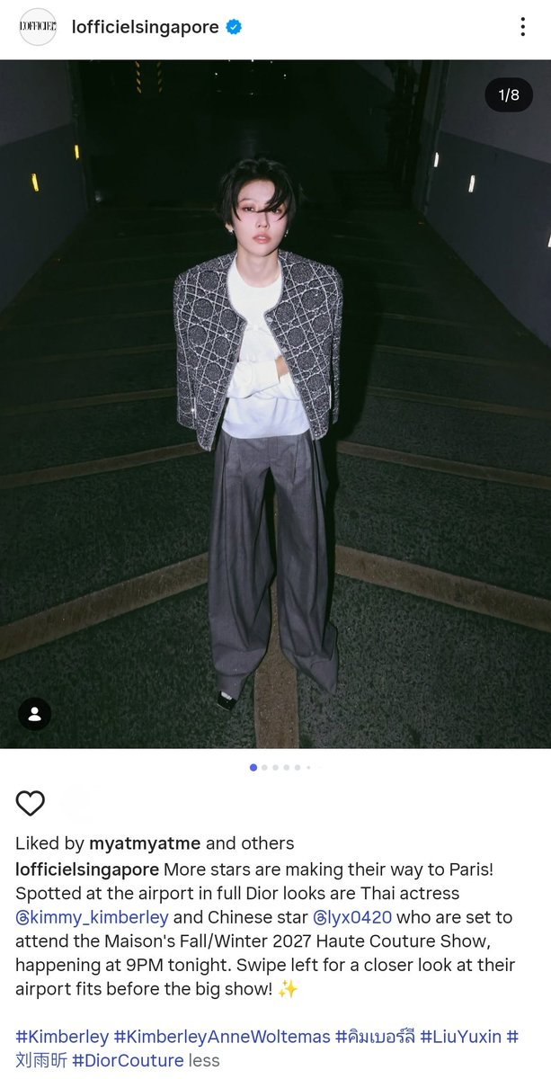 yuxinoverseas's tweet photo. XIN Liu x 2026 Dior Paris Haute Couture Week | L'OFFICIEL SINGAPORE – Instagram

🔹 L'OFFICIEL Singapore has shared a teaser post for the Dior Autumn/Winter 2026 Haute Couture Show, featuring Xin Liu on the cover.

@XinLiulyx0420 @Dior 

#XinLiuDiorGlobalAmbassador #XINxDior #DiorCouture #StarsinDior
