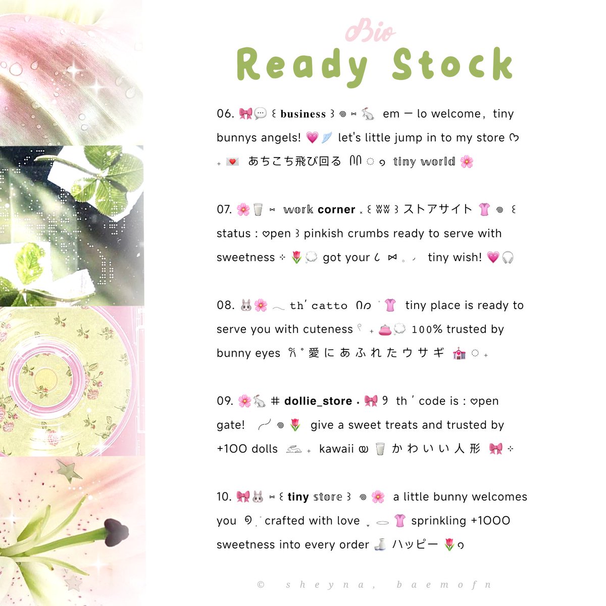 baemofn's tweet photo. ㅤ
 𐔌 🍏 . . help  repost，please？
              thank you so muchie ‹𝟹 

ㅤ𝓢 heyna bawakan 12 wording bio 🌸 ◌ 
ㅤdengan tema 𝘄𝗮𝗿𝗻𝗮 𝘄𝗮𝗿𝗻𝗶 𝗶𝗻𝗶 𓂋 ☘️ 
ㅤdengan price only IDR. 3,5OO ♡ 𓏼 Ꮺ
ㅤketuk  dm  /  telegram  aku  ia   ◎   🎀 

ㅤㅤㅤ ㅤ꒰ #bealanja ꒱ https://t.co/VXpjCfODy7