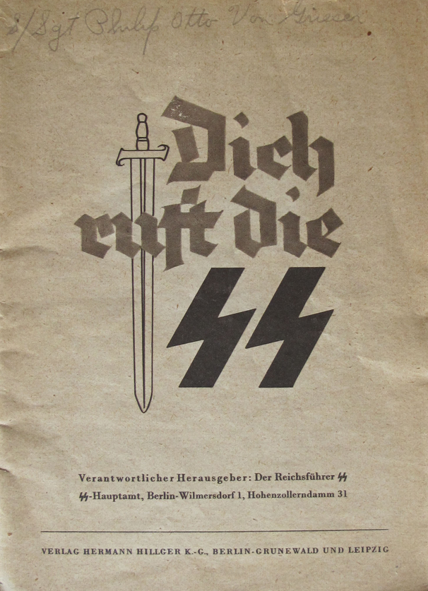 Libraryhz's tweet photo. "The SS Calls on You"
SS recruitment publication issued by SS-Hauptamt under Heinrich Himmler. https://t.co/rV7tekuDIn