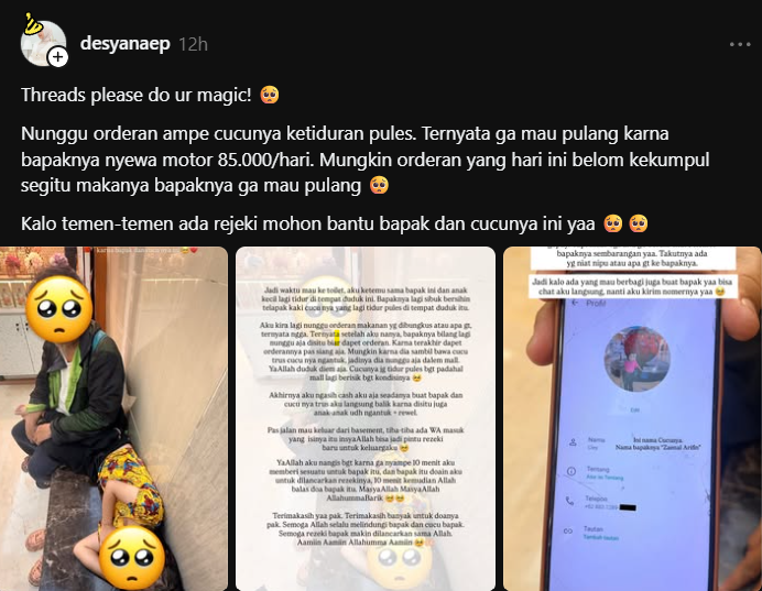 txtharihariWNI's tweet photo. Ya Allah sewa motor sehari 80 rb mahal bgt melebihi kredit, blm bensin n makan si BPK seharian, semoga sehat ya pak insyaallah ada rejeki nanti ya pak.

Semoga ada orang baik disini🙏 https://t.co/Dma2ezRmFN