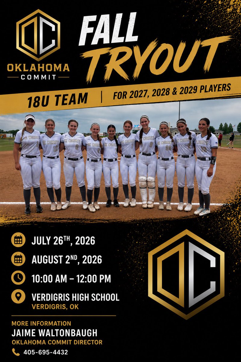 OKCommit2728's tweet photo. Come to our tryout! Our Commit team will be first-year-18U starting this fall🩶 https://t.co/EDxfHLXSB0