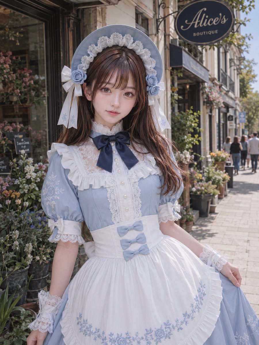 Lisno_Lis's tweet photo. アリス服飾店様からクラシカルなロリータドレスをお借りしました✨️
クラシカルなロリータは久しぶりなので嬉しいです💕
ありがとうございます!(´▽｀)
 #AIgirl #ロリータファッション https://t.co/iOBoymvgtG