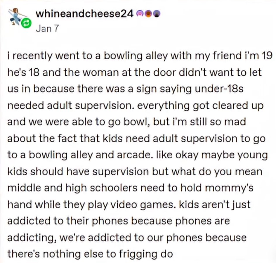 polypocketknife's tweet photo. no more teenagers online. go outside. no you aren’t allowed anywhere outside either. read a book. no not those books. the good book. get home from school and read your bible. quietly. no interaction outside school and church. we wouldn’t want someone indoctrinating you, would we? https://t.co/1CbWSaITR4