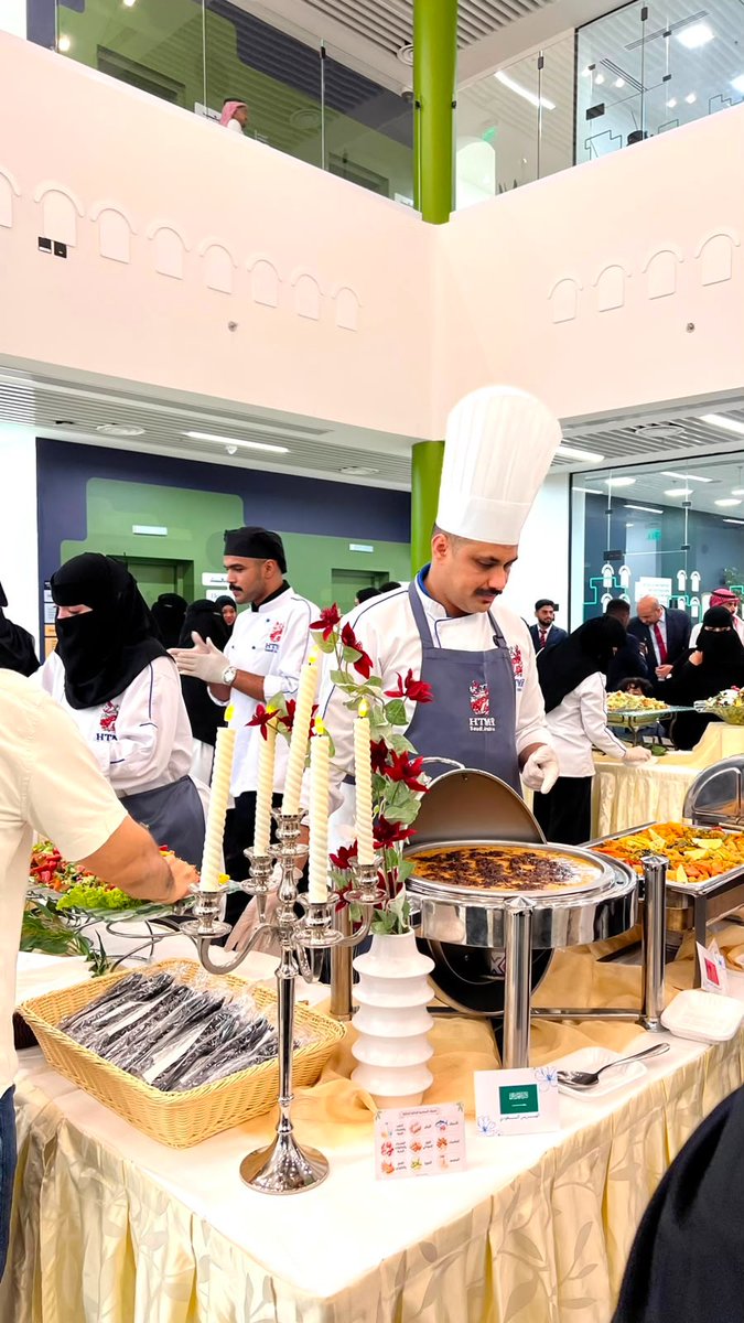 HtmiKSA's tweet photo. Celebrating Sustainable Gastronomy Day at HTMi Saudi Arabia – Jazan Campus

Our trainees took part in an interactive event showcasing a variety of international cuisines while raising awareness about sustainable gastronomy, food security, and healthy nutrition.

Preparing future hospitality professionals with the knowledge to create a more sustainable future.

#HTMiSaudiArabia #SustainableGastronomyDay #Sustainability #FoodSecurity #HospitalityEducation #Jazan
