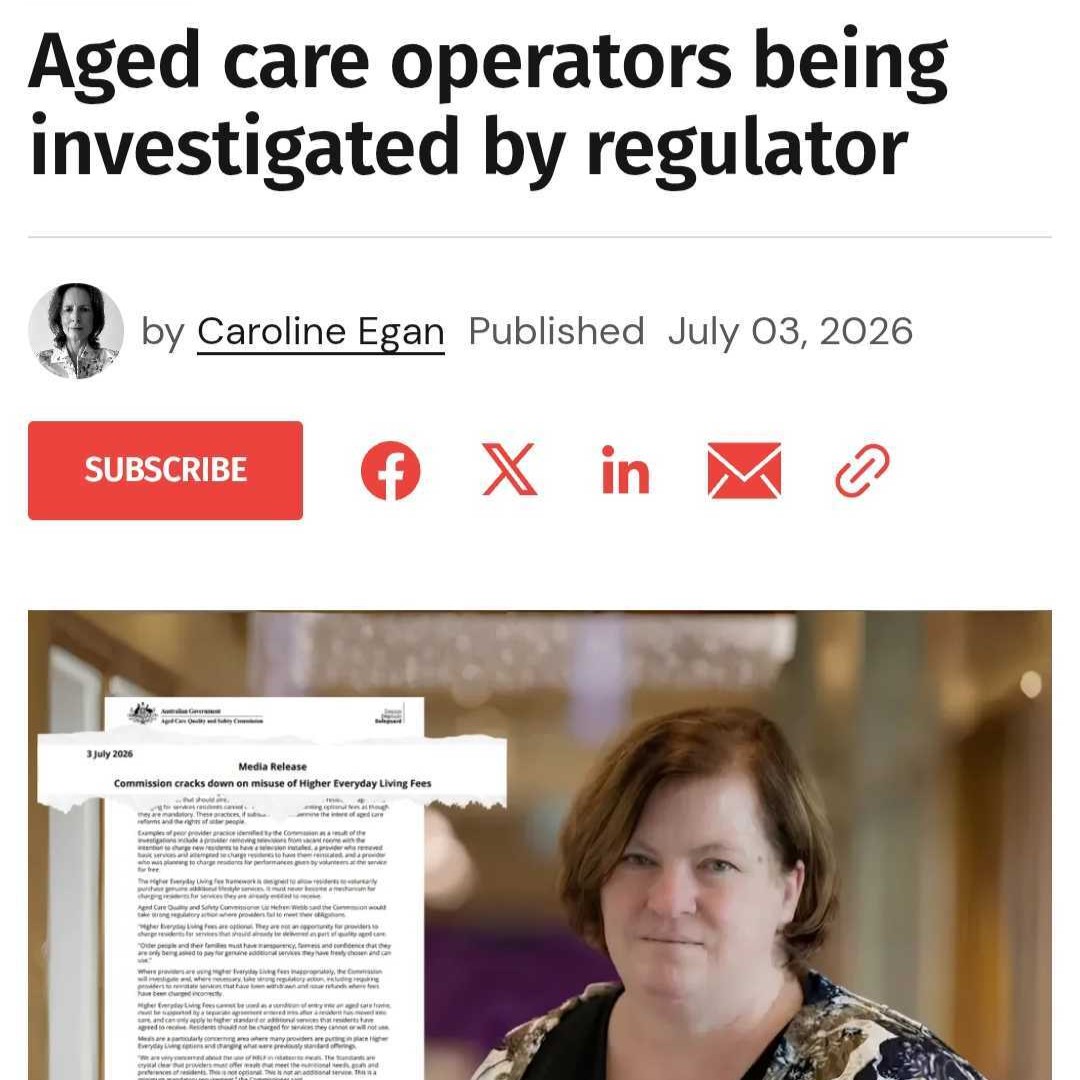 senatorpennyqld's tweet photo. Some aged care providers are gouging residents for services they don't provide or telling them that opt-in fees are mandatory.

Labor's letting the market rip and older people are paying the price. Is it any wonder American private equity vultures are circling the sector? https://t.co/2eqdnilGcd