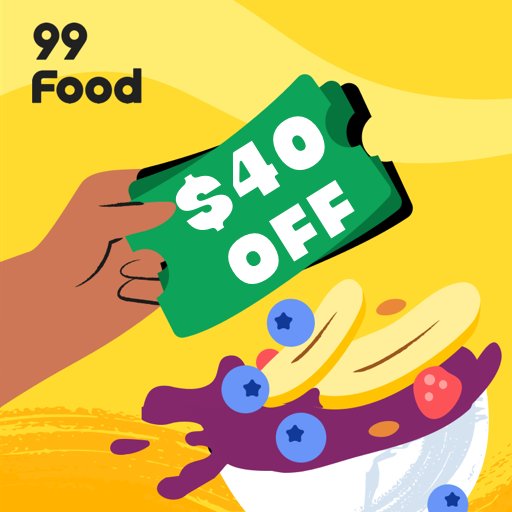 bfrthaii's tweet photo. Eu ganho e você ganha,Oi! Se você pedir na 99food usando meu link, você ganha R$40 de desconto e eu recebo uma recompensa. Que tal? É só clicar aqui. https://t.co/boAongvra8 https://t.co/dhZl8BatOW