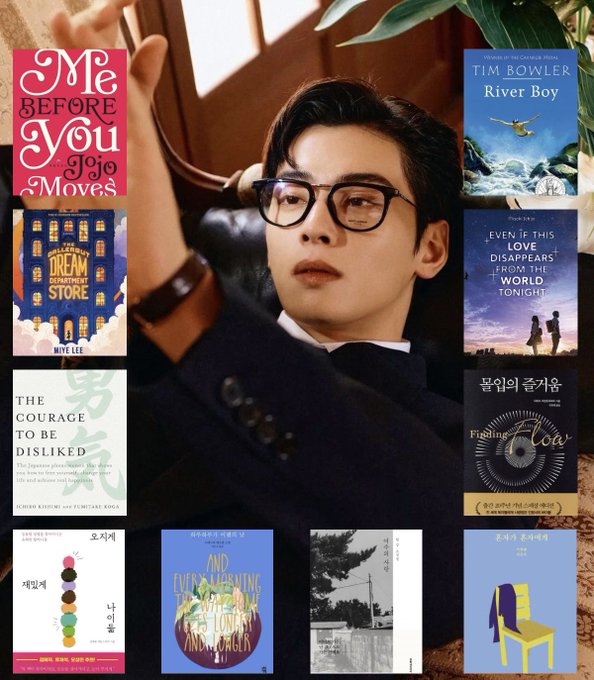 eunwooichigoo's tweet photo. How many of the books cha eunwoo has read have you guys read?

I've read every single one of them. 🥹🤍 https://t.co/Hkx9RG4HiR