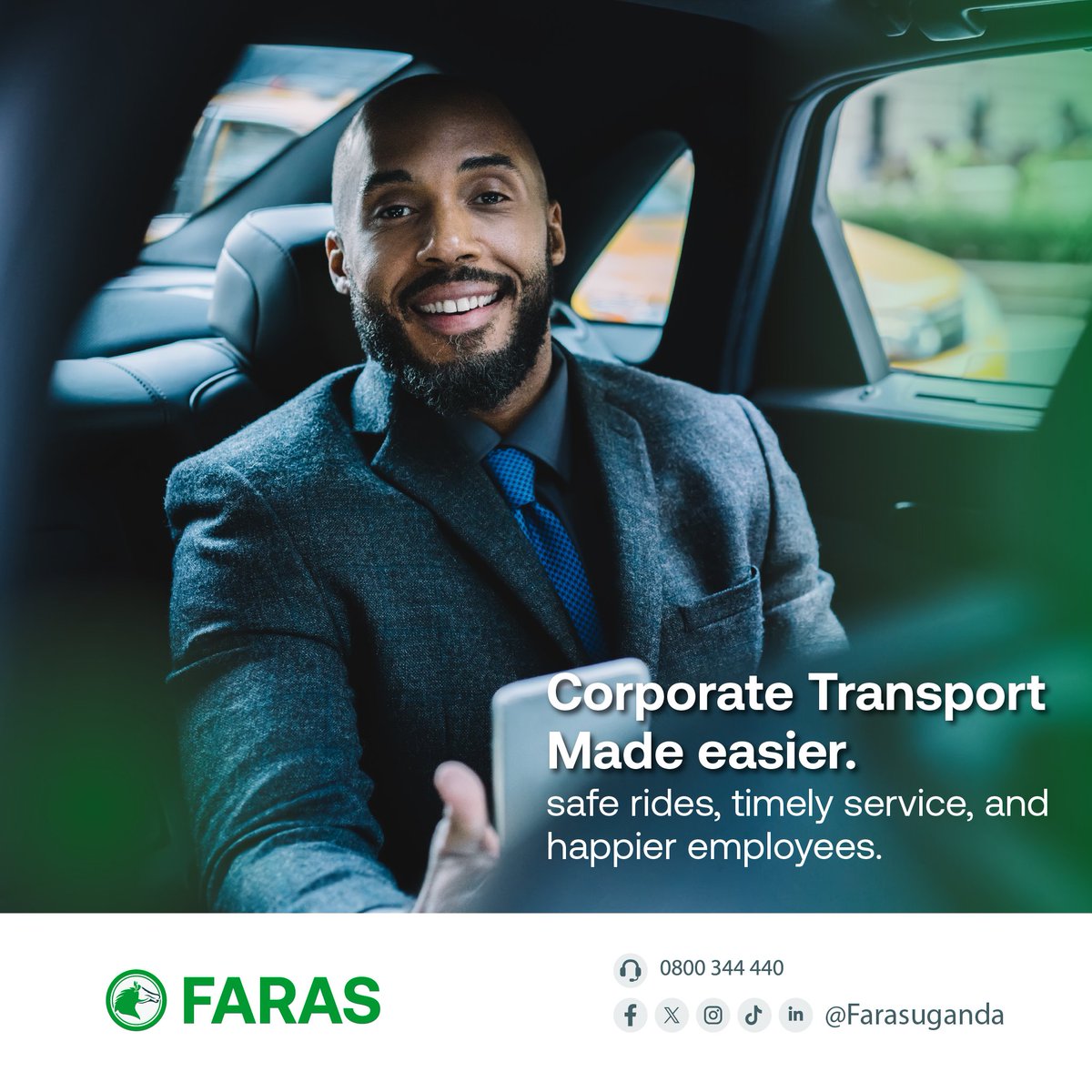 farasugapps's tweet photo. Move your team with confidence.
Faras Corporate Transport gives your employees safe, reliable, and timely rides because productivity starts with peace of mind. #faras https://t.co/BnesHzQCKN