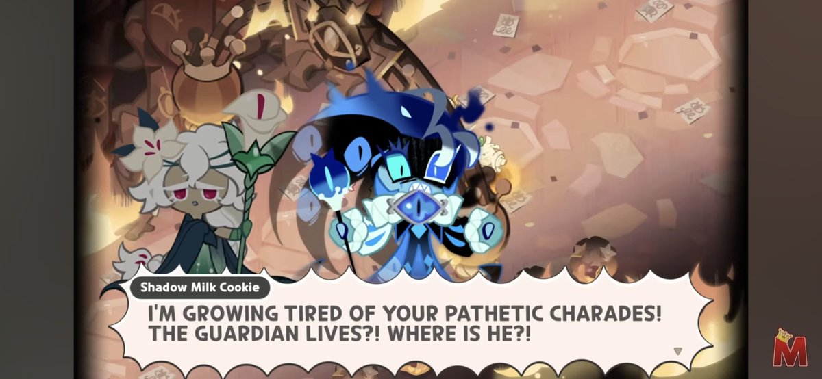 spiralliiing's tweet photo. I know that white lily cookie is referring to herself here but in my heart shes still talking about elder faerie who recently transitioned into being a woman and is correcting the transphobic and evil shadow milk on her preferred pronouns https://t.co/Rs6nhpGDO6