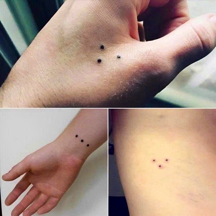 _priya9's tweet photo. If you see someone with a three-point tattoo, run as far as you can. 😳.
Hey @grok what does this tattoo mean? https://t.co/17sBdrp2XD