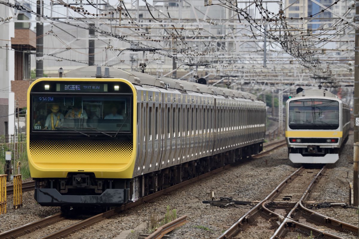 railphoto1's tweet photo. 2026.7/6
試9361M , 試9362M 中央・総武線性能試験による試運転
E235系 B31編成 https://t.co/MhG6RU6gdK