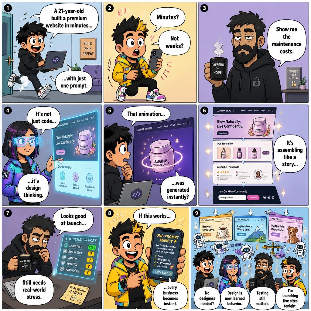 crytonbuton's tweet photo. A “week of design work” becoming a “few minutes of prompting” is the real story here.

Comic below. 🚀 https://t.co/nd9DPD4U7q