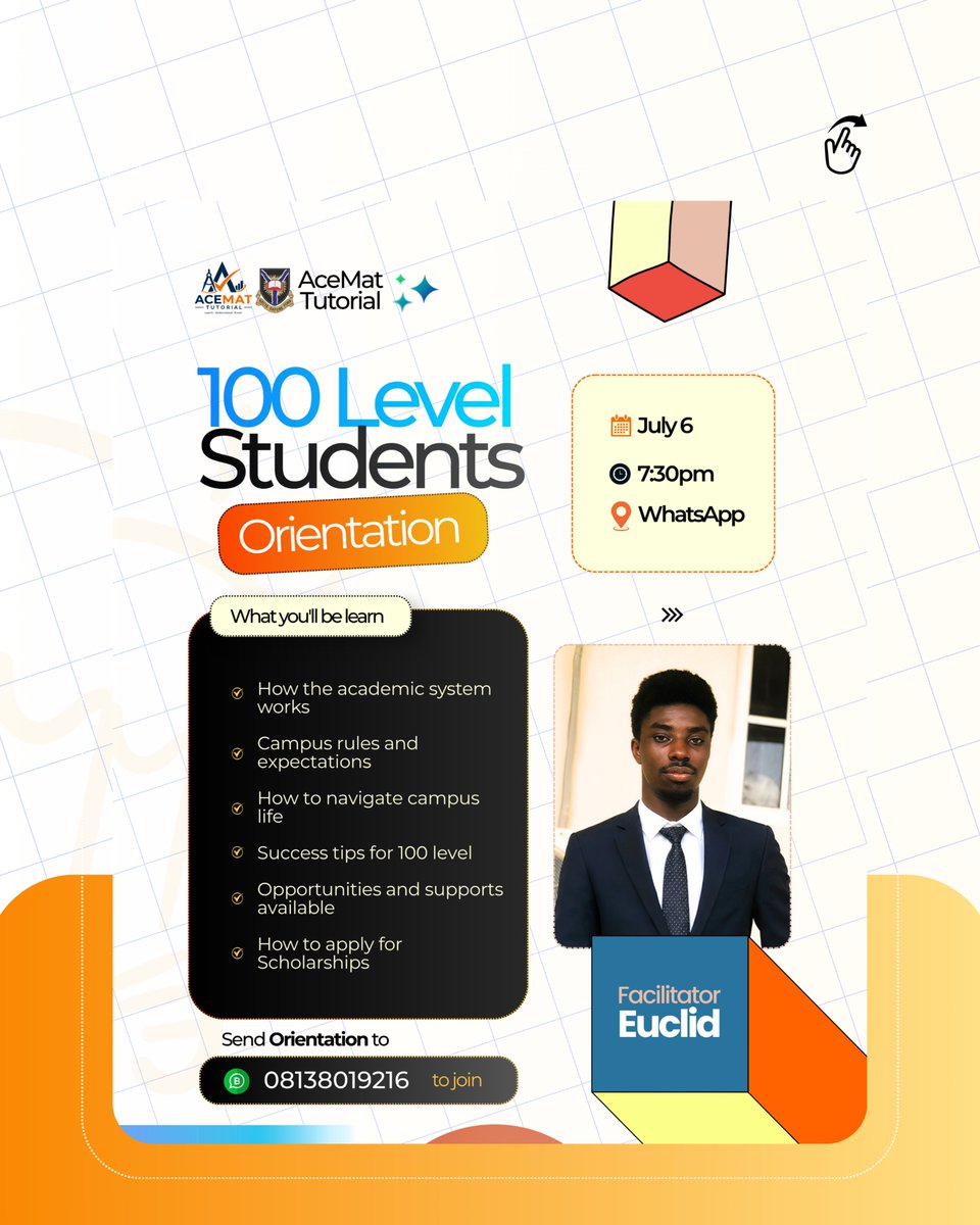 XPAXELS's tweet photo. Most flyers get ignored. This one was designed to Most flyers get ignored. This was designed to stop the scroll.

A clean, modern orientation flyer for AceMat Tutorial where every element serves a purpose.

#GraphicDesign #FlyerDesign #SolidGraphics #DesignPortfolio #BrandDesign https://t.co/c6rq85mceQ