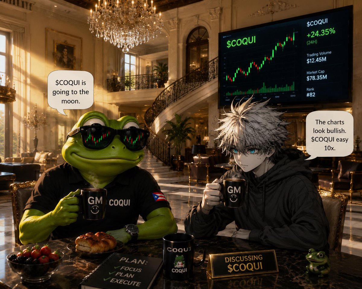 SERBullishChadX's tweet photo. GM Coqui fam! ☀️ Every great community grows through consistency, not hype. Let’s start this new week by showing up, supporting each other, and building something that lasts. 🐸💚 #CoquiCoin https://t.co/q8VqG8i3Nx