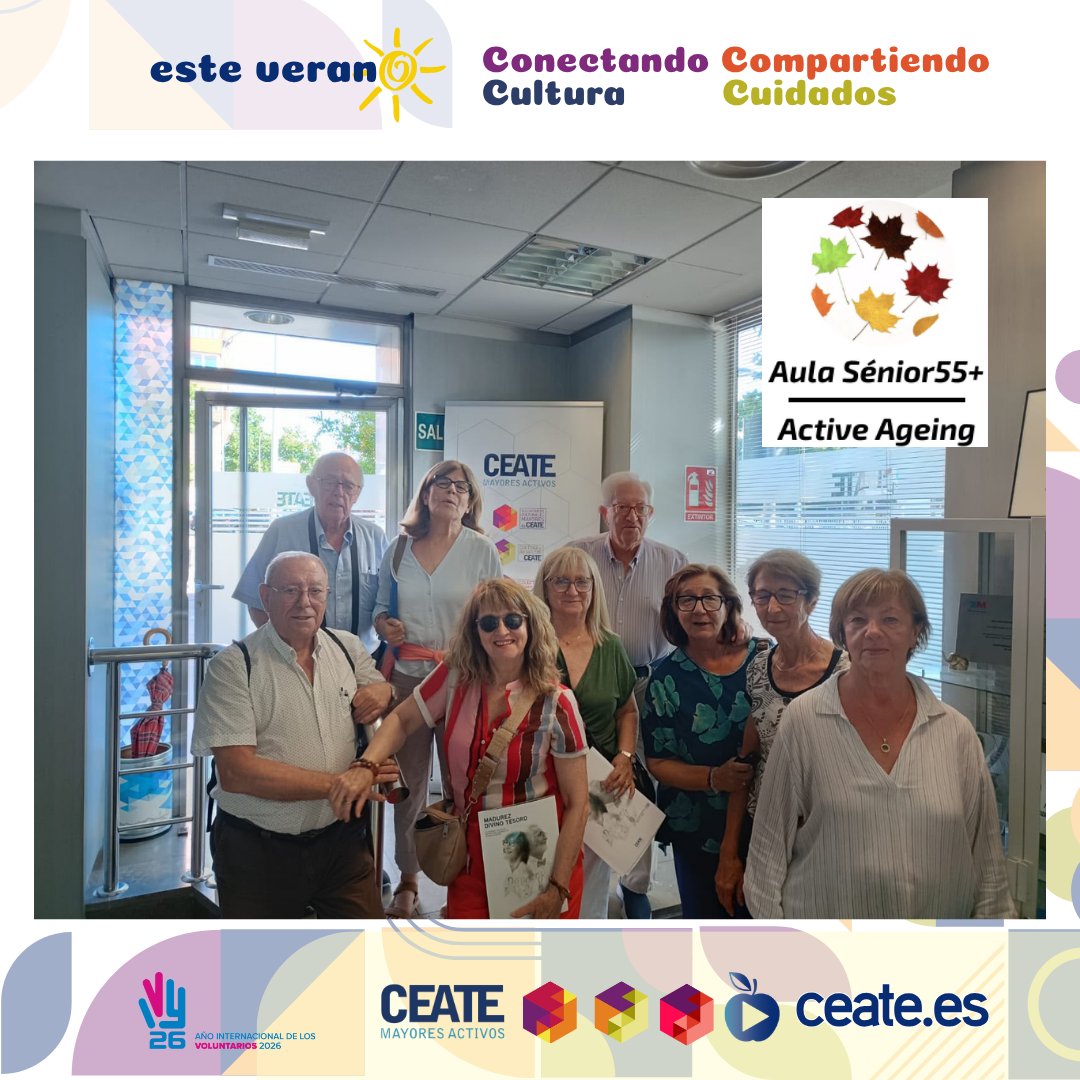 CEATE_mayores's tweet photo. 🤗 #ConectandoCompartiendo > Este fin de semana hemos tenido la visita de nuestros colaboradores de @AulaSenior55  ¡¡Gracias por la visita!! Han conocido la labor de @CEATEVoluntario en la Residencia de Estudiantes 🏫y en el Museo de Ciencias Naturales 🦖 https://t.co/J2fVlYdgNS