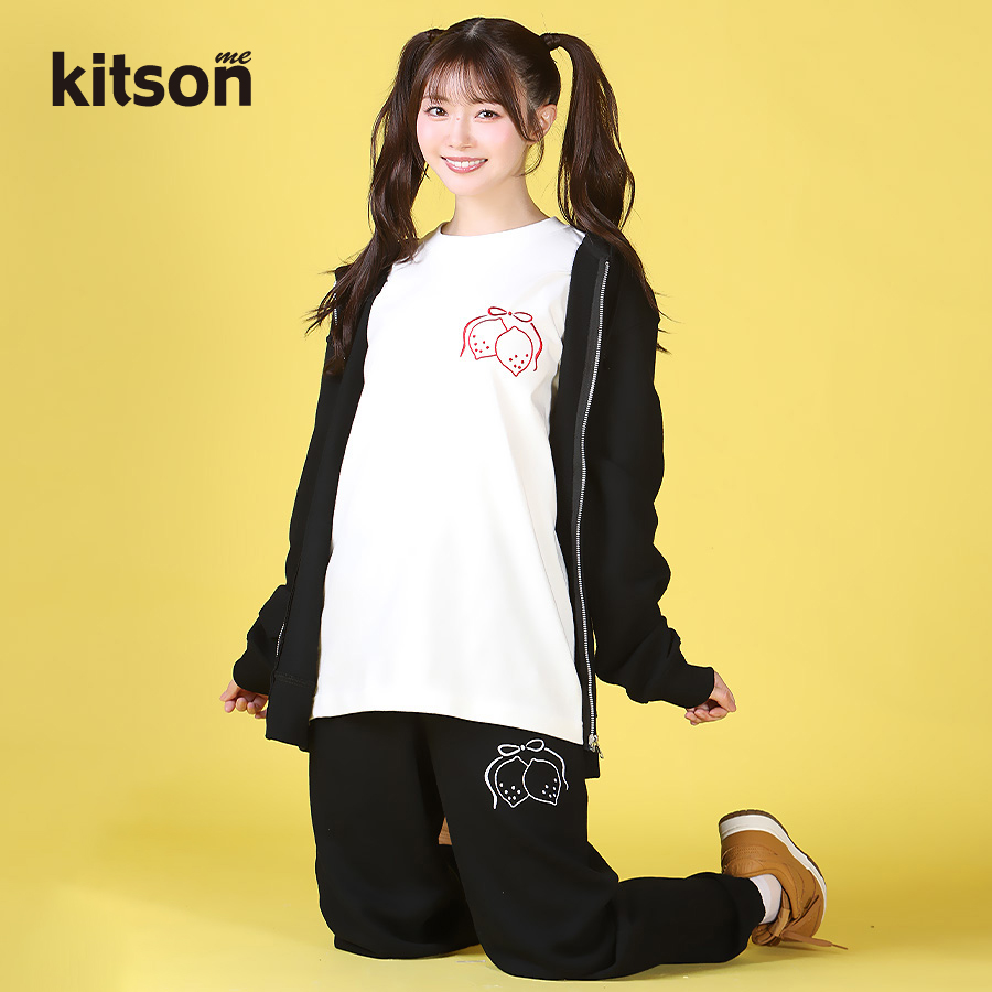 金子隼也 Kitson me コラボ半袖Tシャツ レディ-ス M S-74 BLACK S-000