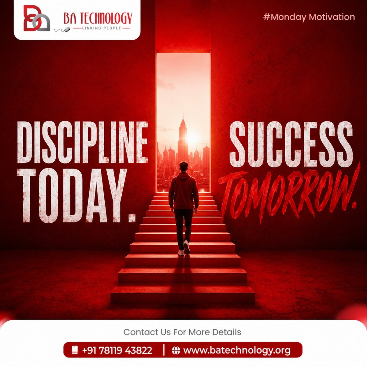 ba_techn's tweet photo. Success begins with the discipline you choose today. Stay focused, stay consistent.Β
Reach out to us!
π 078119 43822
π© hello@batechnology.org
π https://t.co/4QYtQRNi4H
#graphicdesigning #websitedesigning #websitedevelopment #ecommercedevelopement https://t.co/FzTQUpvZNl