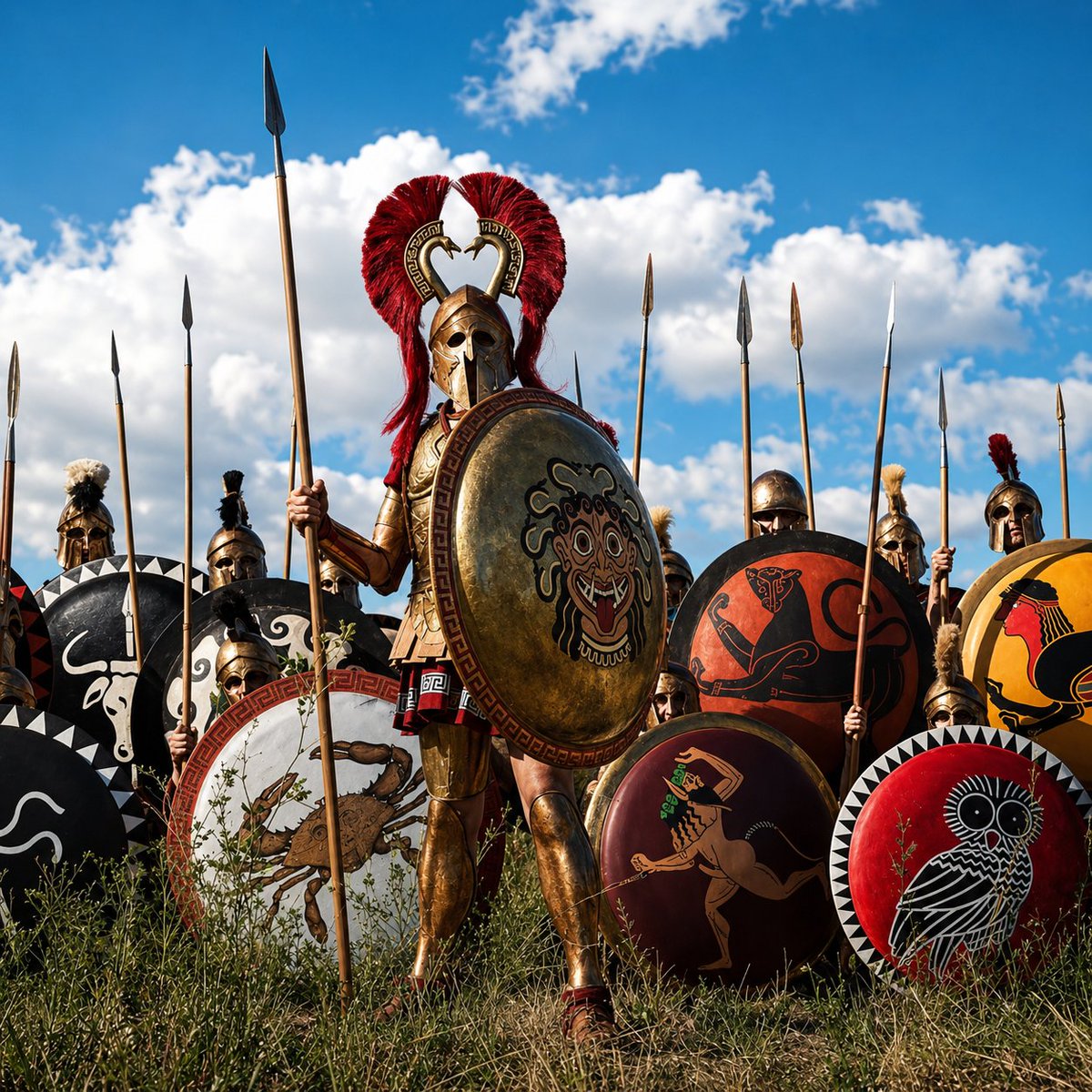 RealHellenist's tweet photo. Ancient Greek Hoplites https://t.co/N50iSbl1jt