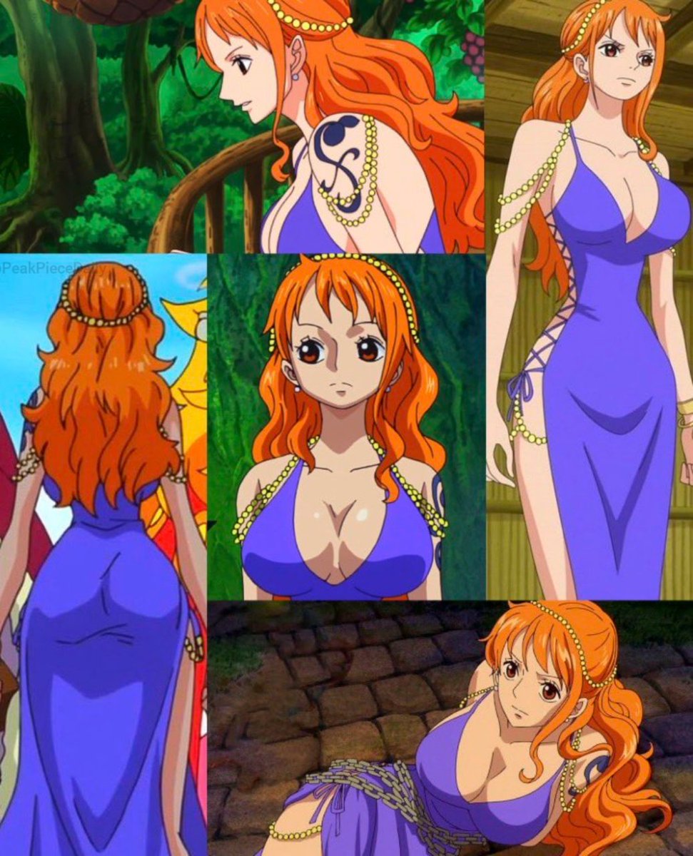 PeakPieceDaily's tweet photo. Orange hair. Purple dress. Perfection. 
#ONEPIECE〜 https://t.co/4a83hevEJv