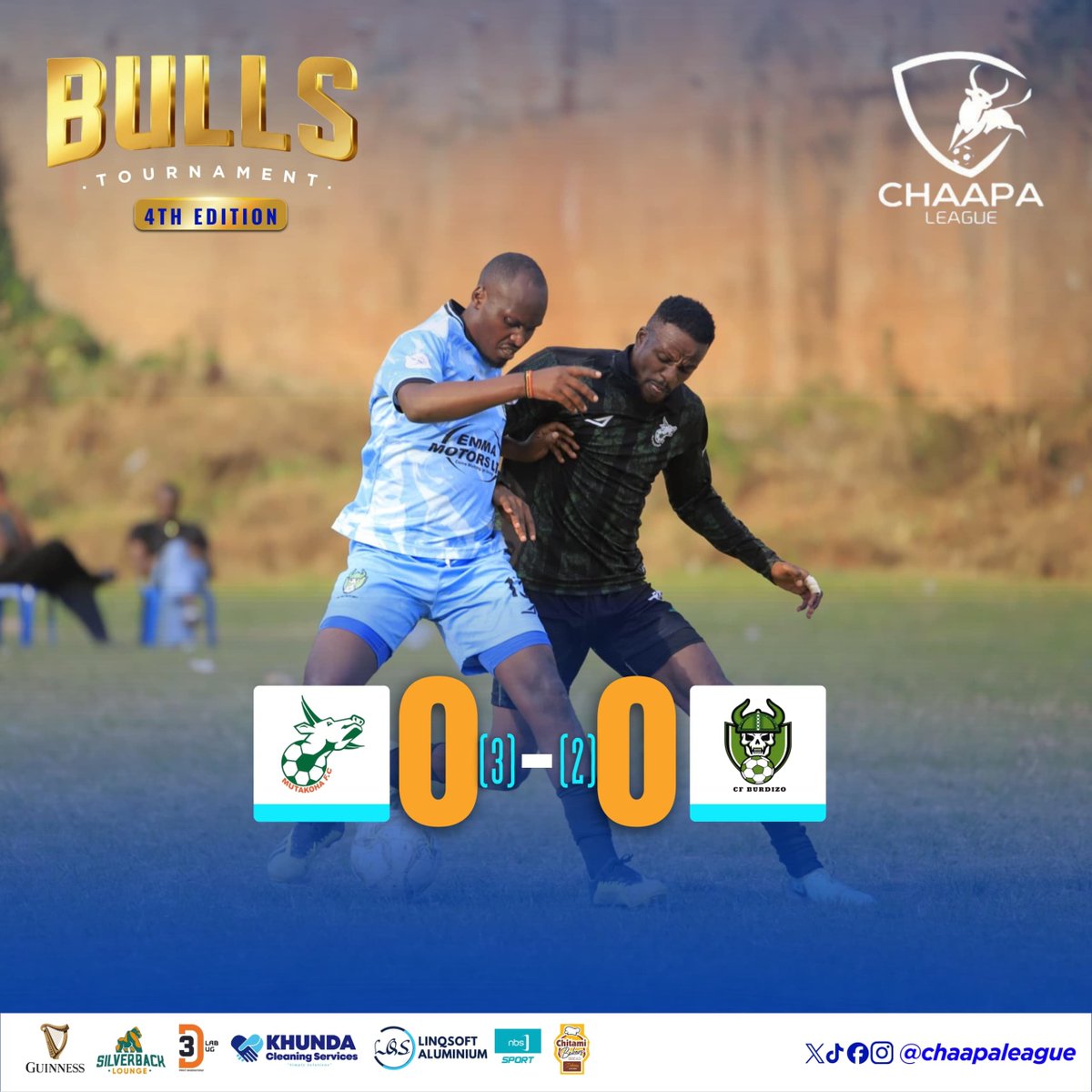 ChaapaLeague's tweet photo. It was shootout drama as @MutakohaFc beat @08Burdizo 3-2 to advance to the next round after a goalless draw!
#BackToTheKraal https://t.co/wl33y3etZF
