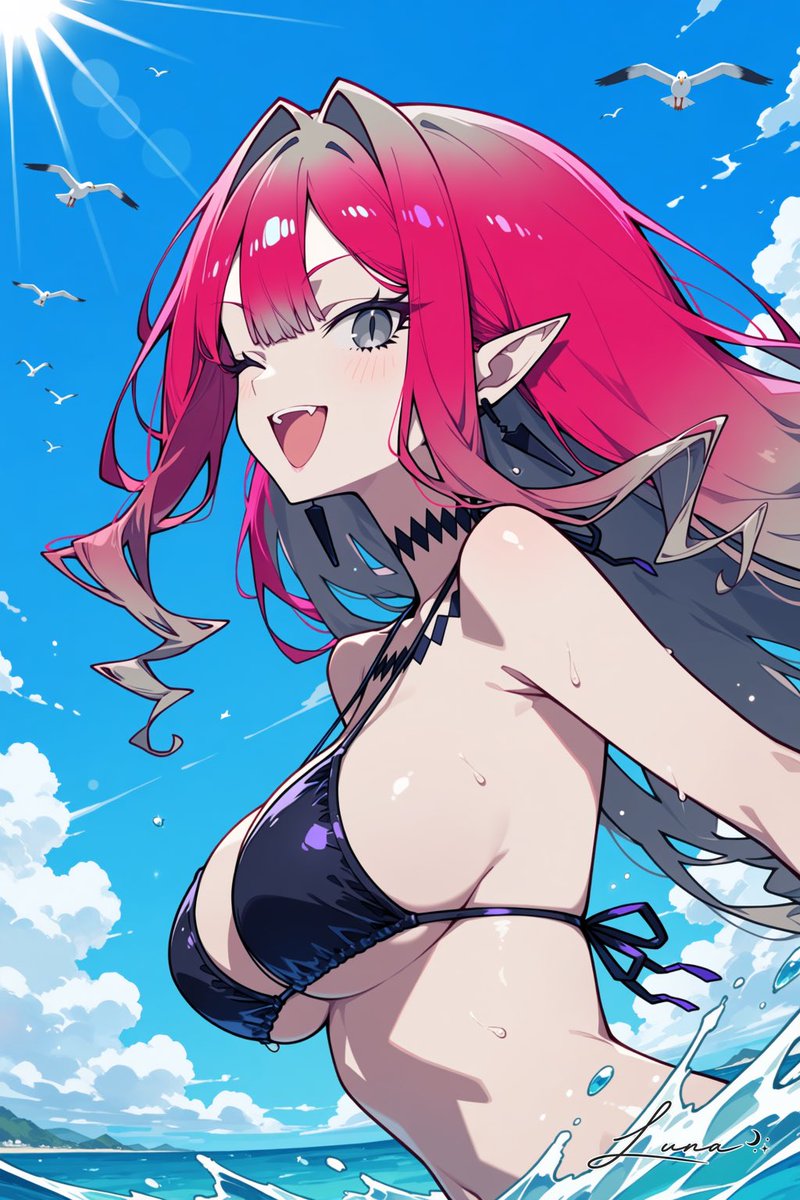 Luna_AIart_'s tweet photo. こんにちは☀️

お昼は海辺のバーヴァン・シー💕

幸せでいて欲しいです☺️

SFW illustration. No nudity, no suggestive intent.

 #AIイラスト #AIart️️️️️️️️️️️️️️️️️️️️️️️️️️️️️️️️️️️️️️️️️️️️️️️️️️️ https://t.co/fZLCpUxbp2