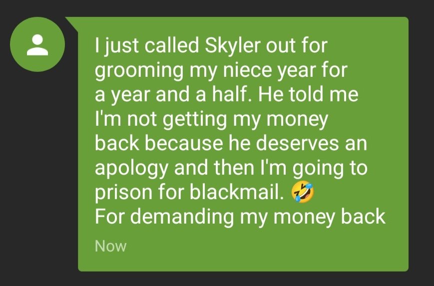 0x686967's tweet photo. I told you Skyler, push comes to shove Kylie WILL tell the truth over cover for you. You borrowed money from a vulnerable woman and used it to attempt to manipulate her.  I am once again asking you to be a man for once in your life and move tf on, She told you to stop. https://t.co/EjoVuJWXS3