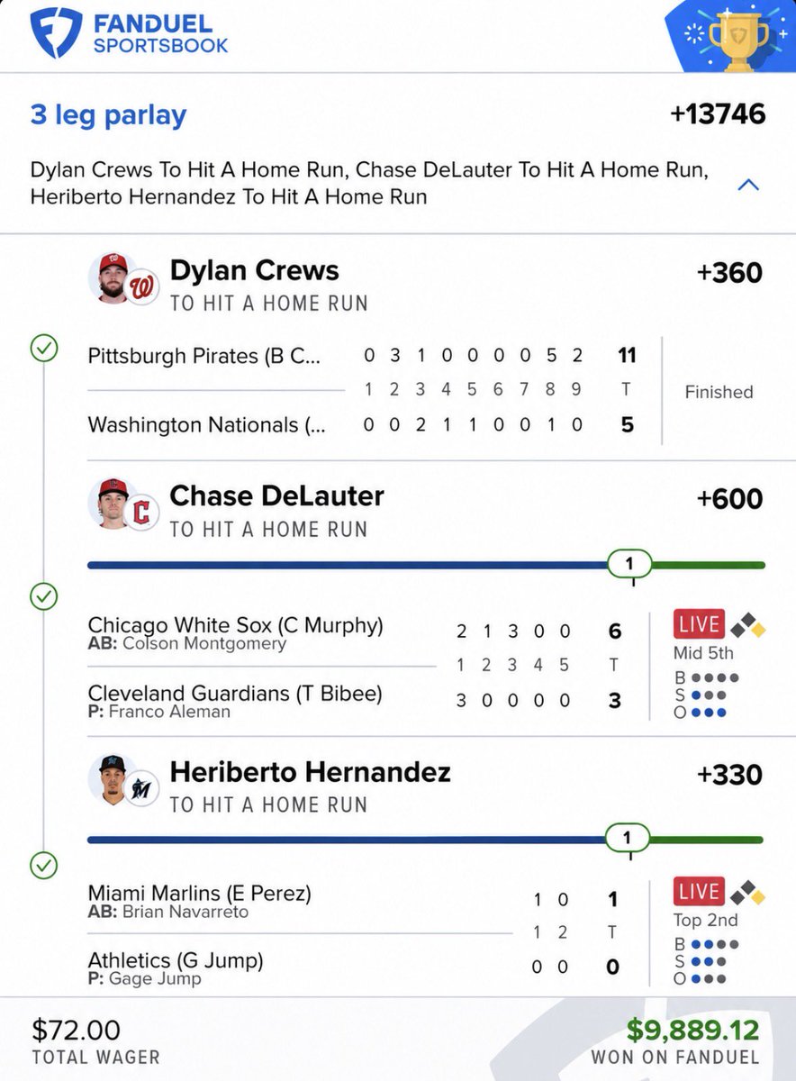 Grace450695's tweet photo. If you were in the FREE chat, you caught this one too. 😌💰
 
Winning is starting to look a little too normal around here. 💅✨

#Gambling𝕏 #parlays #Fanduel https://t.co/akYxQ30Jjr