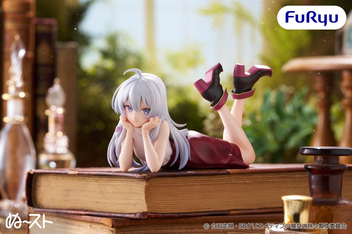 FURYU_prize's tweet photo. ＼フリュープライズ速報／

「魔女の旅々」より、寝ころび姿がとってもキュートなイレイナが登場💫

🪄ぬーどるストッパーフィギュアーイレイナ・ねそべりver.ー

ふんわり微笑む表情も魅力的💞ずっと眺めていたくなるぬーストです😊
ほしいと思ったら🪄の絵文字をコメント！

📢フリュープライズの情報は@FURYU_prizeで続々と公開中です！ぜひ��ォローしてね🧙‍♀️

#魔女の旅々 #魔女の旅々はいいぞ
@majotabi_PR