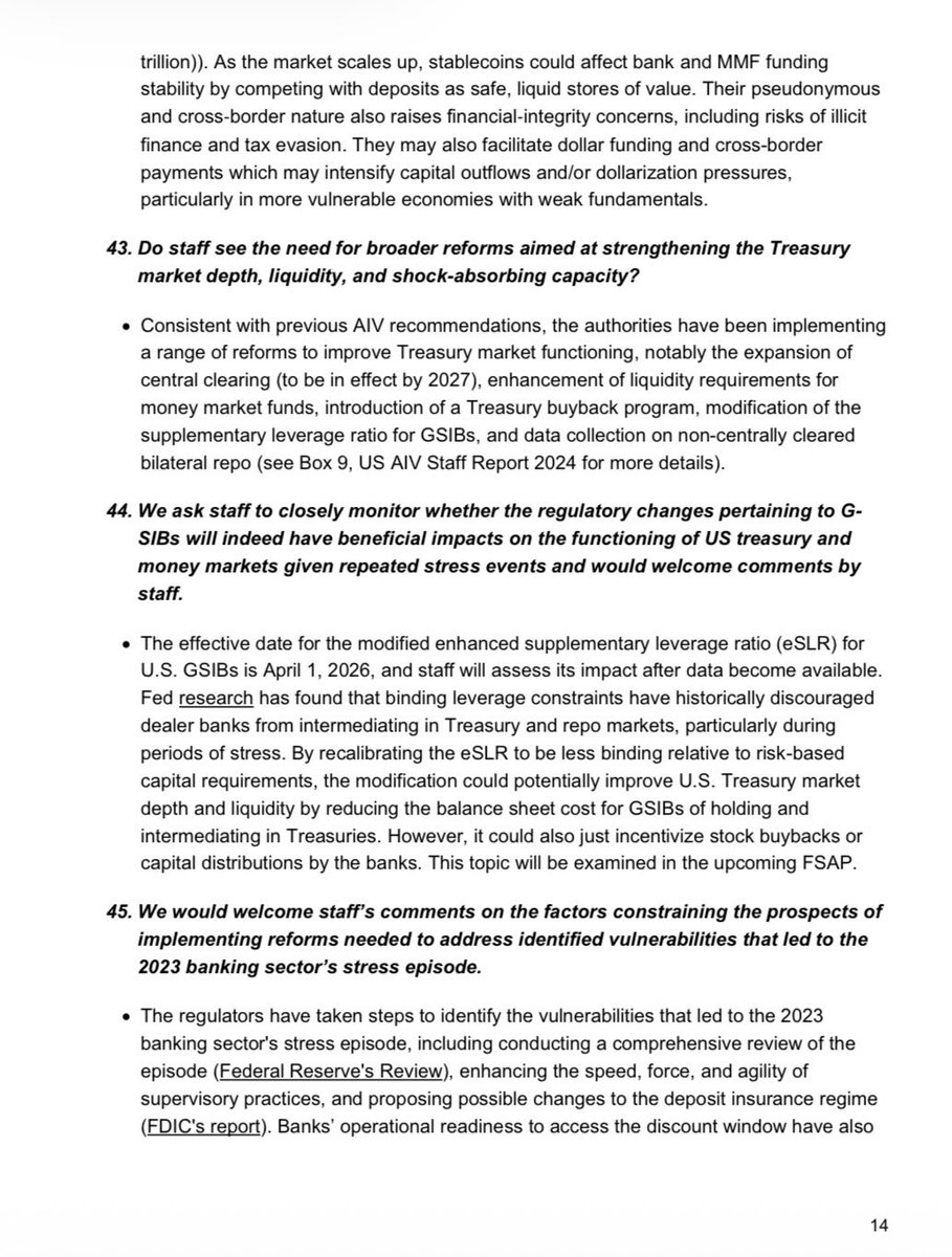 RomulJazz's tweet photo. The same #IMF document highlights growing concerns over #USD stablecoins.

Staff notes that wider adoption could affect bank funding, increase #dollarization pressures abroad, and create new financial integrity risks as the market expands.

#Stablecoins #Crypto #DigitalAssets https://t.co/hVfBR87F7i