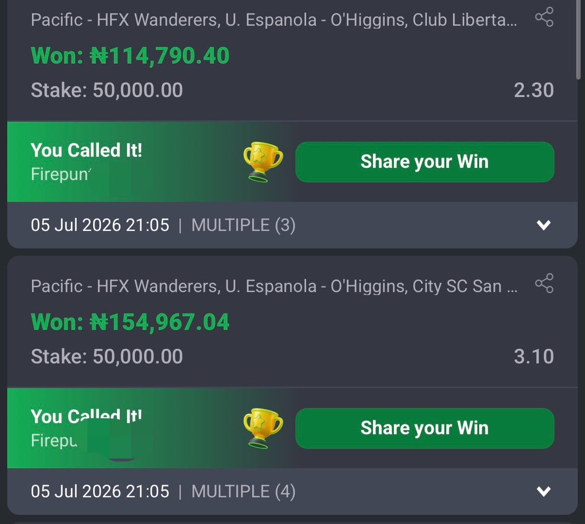 Firepunts's tweet photo. BOOOMMM💥💥💥

ALL GAMES WON ON @Bet9jaOfficial 

7, 3, 2 odds 💥💥💥

630K WON!!

Congratulations if you played✅✅ ✅

Drop winning slips!!!!!

Telegram channel :https://t.co/nYTMUWN6U9

Let’s go!!!!!!

#Bet9jaCode

@Mrbankstips @Davidbanksz @mrbayoa1 https://t.co/l8qCzps7OI
