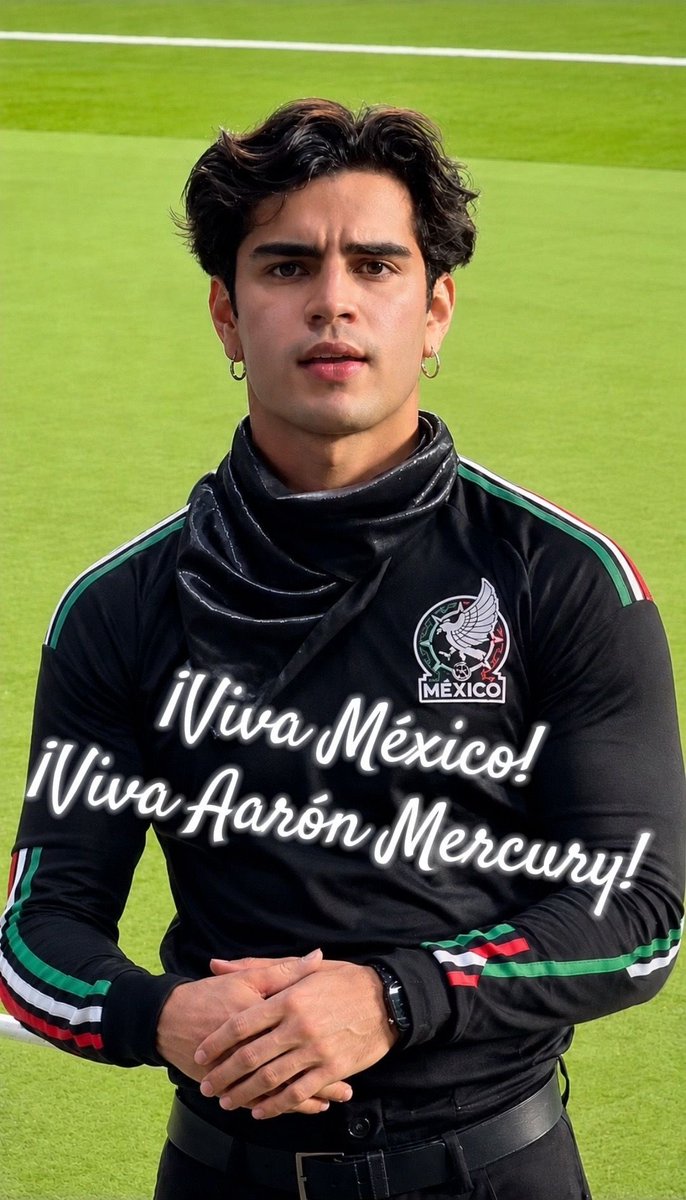 efectomercurio's tweet photo. Que lindo emocionarme en cada partido de la selección contigo @ArnMercurio  🇲🇽  me encanta ver como amas a nuestro país y lo orgulloso que siempre estás de ser Mexicano!! 

♥️  ¡Viva México! ¡Viva Aarón Mercury!
#aaronmercury #efectomercurio https://t.co/NniFNO03OA