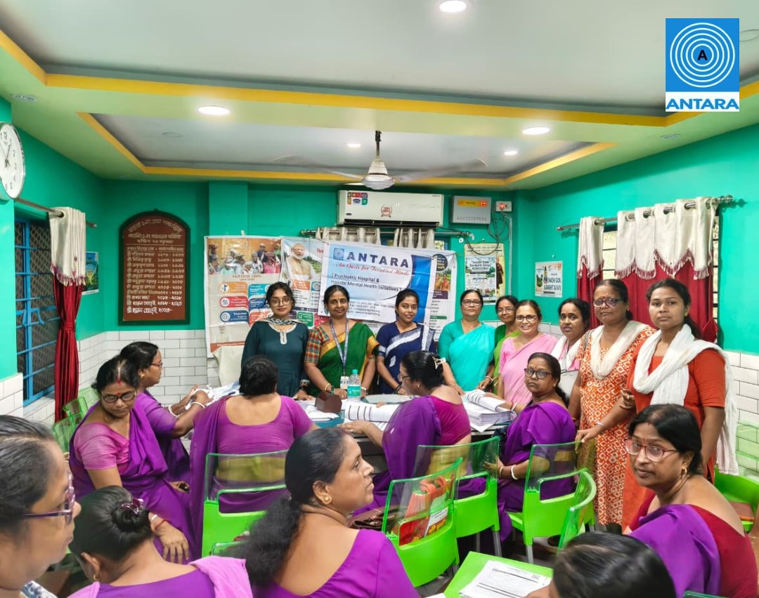 AntaraGlobal's tweet photo. Antara Community Mental Health Unit conducted a Mental Health Awareness Program at Matla-1 Gram Panchayat, Canning-I Block, engaging 50 ASHA workers, ANMs, and CHOs to strengthen community mental healthcare.

#MentalHealth #Antara #CommunityHealth https://t.co/2xJiUBlZFQ