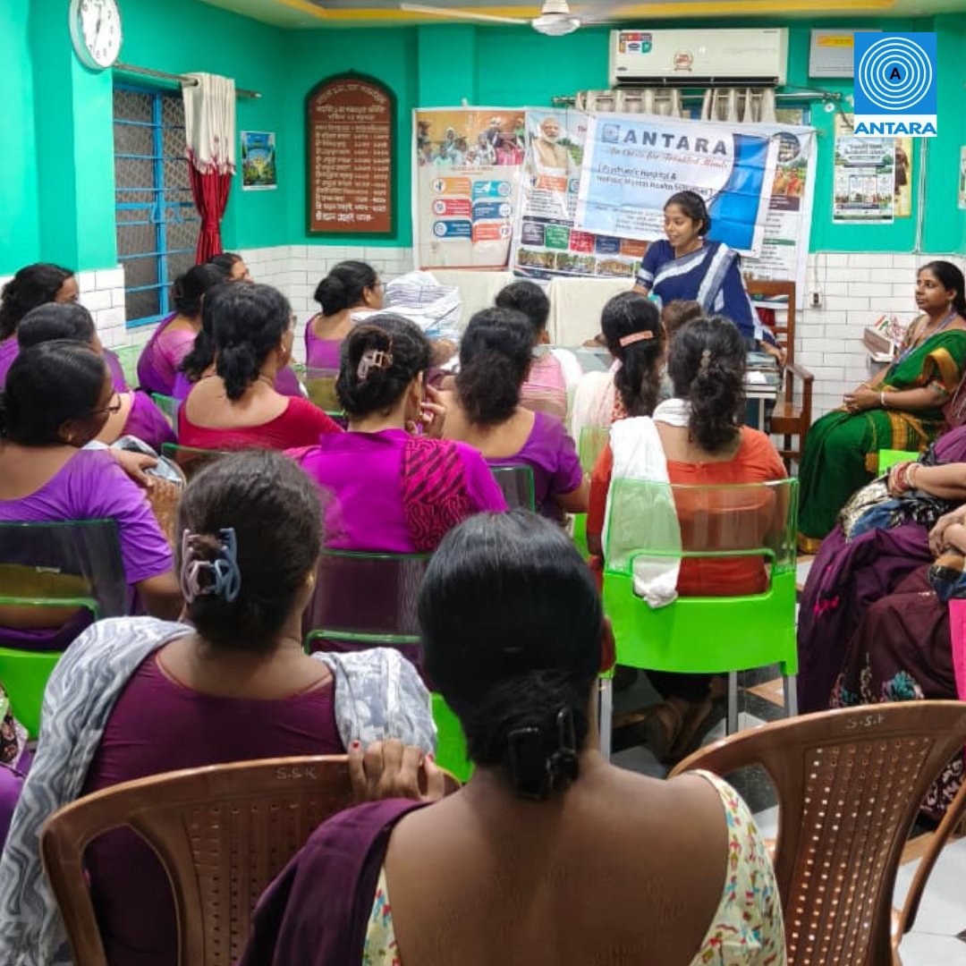 AntaraGlobal's tweet photo. Antara Community Mental Health Unit conducted a Mental Health Awareness Program at Matla-1 Gram Panchayat, Canning-I Block, engaging 50 ASHA workers, ANMs, and CHOs to strengthen community mental healthcare.

#MentalHealth #Antara #CommunityHealth https://t.co/2xJiUBlZFQ