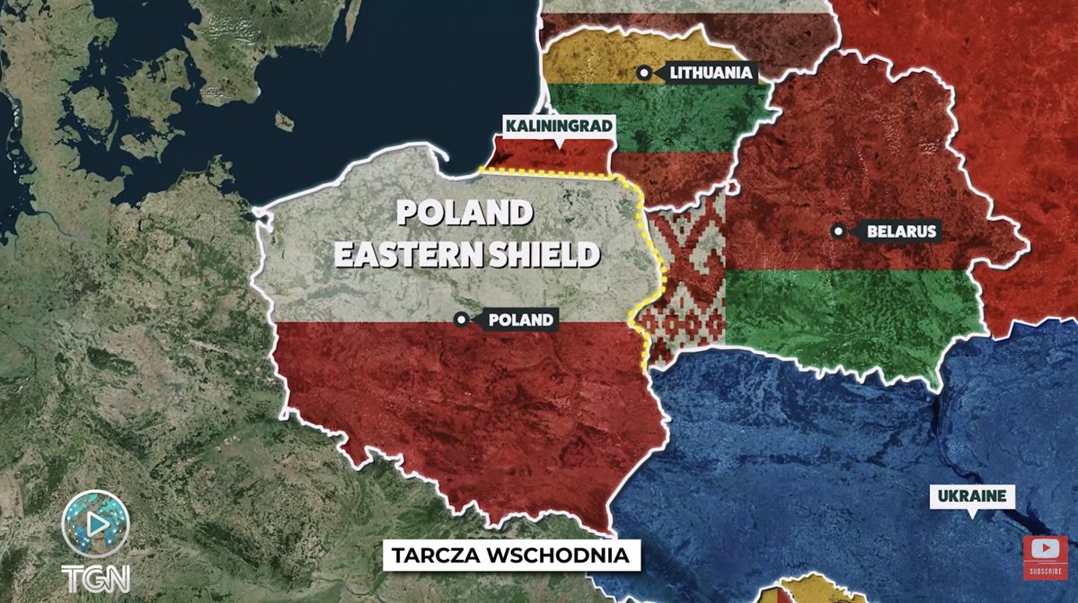milscopex_'s tweet photo. Take a look at Europe's new security frontier: Poland's "Eastern Shield" (Tarcza Wschodnia). 🗺️🛡️

As seen on the map, this massive 700-kilometer fortified line stretches across the Kaliningrad and Belarus borders. Packed with deep trenches and modern bunkers, it aims to completely reshape the defense dynamics of NATO's eastern flank.

Do you believe physical barriers like this are the ultimate solution for modern European security? Share your perspective with us in the comments! 👇💬

#EasternShield #Poland #NATO #Geopolitics #Defense #MilitaryStrategy